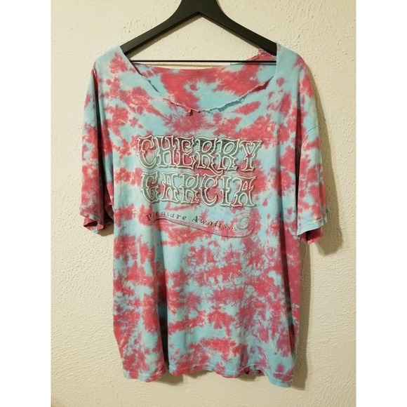 Vintage Cherry Garcia Tie Dye Distressed Shirt Grateful Dead Ben & Jerry - Picture 1 of 4